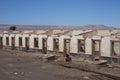Derelict mining town in the Atacama Desert, Chile Royalty Free Stock Photo
