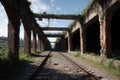 Derelict Railway Track to Alien City Ruins