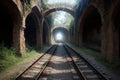 Derelict Railway Track to Alien City Ruins