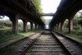 Derelict Railway Track to Alien City Ruins