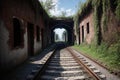 Derelict Railway Track to Alien City Ruins