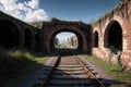 Derelict Railway Track to Alien City Ruins