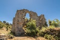 Derelict ruins at abandoned village of Case Nove in Corsica Royalty Free Stock Photo