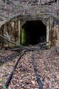 Narrow Gauge Railroad Tracks + Tunnel Entrance - Abandoned East Broad Top Railroad - Pennsylvania