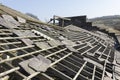 Derelict slate factory roof Royalty Free Stock Photo