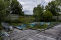 Derelict Swimming Pool - Abandoned Resort Royalty Free Stock Photo