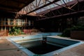 Derelict Swimming Pool - Abandoned Sheraton Motor Inn / Days Inn - Pennsylvania Royalty Free Stock Photo