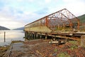 Derelict Warehouse by Loch Long, Scotland Royalty Free Stock Photo