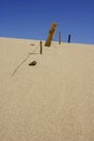 Derelict wire fence in desert