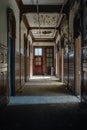 Derelict Wood Paneled Hallway - Abandoned School for Boys - New York