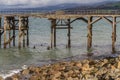 Derelict pier at Trefor, North Wales.