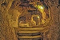 Derinkuyu cave underground city, Cappadocia , Turkey .Travel ba