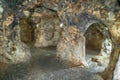 Derinkuyu, Turkey - October 14, 2019:The Derinkuyu underground city is an ancient multi-level cave city in Cappadocia, Turkey.