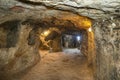 Derinkuyu, Turkey - October 14, 2019:The Derinkuyu underground city is an ancient multi-level cave city in Cappadocia, Turkey.