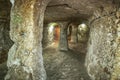 Derinkuyu, Turkey - October 14, 2019:The Derinkuyu underground city is an ancient multi-level cave city in Cappadocia, Turkey