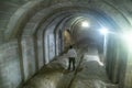 Derinkuyu, Turkey - October 14, 2019:The Derinkuyu underground city is an ancient multi-level cave city in Cappadocia, Turkey.