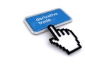 Derivative trade button on white Royalty Free Stock Photo