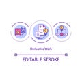 Derivative work concept icon Royalty Free Stock Photo