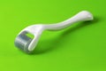 Derma roller for medical micro needling therapy. Royalty Free Stock Photo