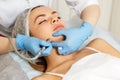 Dermabrasion face. Hardware cosmetology. Royalty Free Stock Photo