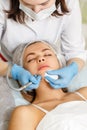 Dermabrasion face. Hardware cosmetology. Royalty Free Stock Photo