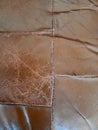Dermantin. Worn leather patches. Antique leather upholstery. Worn leather texture Royalty Free Stock Photo