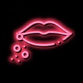 dermatitis near lips neon glow icon illustration