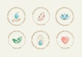 Dermatologically tested icons, labels, logo. Royalty Free Stock Photo