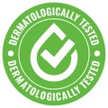 Dermatologically tested vector icon