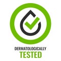 Dermatologically tested vector icon Royalty Free Stock Photo