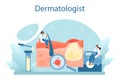 Dermatologist concept. Dermatology specialist, face skin or acne treatment.