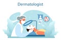 Dermatologist concept. Dermatology specialist, face skin or acne treatment.