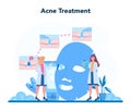 Dermatologist concept. Face skin and acne treatment. Dermatology