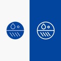 Dermatologist, Dermatology, Dry, Skin Line and Glyph Solid icon Blue banner Line and Glyph Solid icon Blue banner