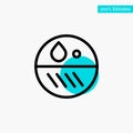 Dermatologist, Dermatology, Dry, Skin turquoise highlight circle point Vector icon