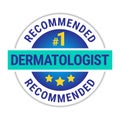 Dermatologist recommended vector icon template design Royalty Free Stock Photo