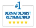 Dermatologist recommended vector icon template design Royalty Free Stock Photo