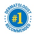 Dermatologist recommended vector icon template design Royalty Free Stock Photo