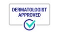Dermatologist recommended vector icon template design Royalty Free Stock Photo
