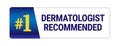 Dermatologist recommended vector icon template design Royalty Free Stock Photo