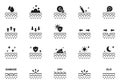 Dermatology Medical Skin Care Glyph Pictogram Set. Skincare Beauty Silhouette Icon. Facial Clean Moisture, UV Sunscreen