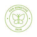 Dermatology for Sensitive Skin Line Green Stamp. Tested for Hypoallergenic Type of Face Skin Outline Sticker