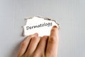 Dermatology text concept Royalty Free Stock Photo