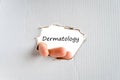 Dermatology text concept Royalty Free Stock Photo