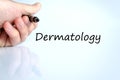 Dermatology text concept Royalty Free Stock Photo