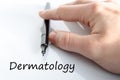 Dermatology text concept Royalty Free Stock Photo