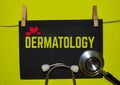 DERMATOLOGY On Top Of Yellow Background