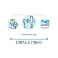 Dermatoscopy concept icon Royalty Free Stock Photo