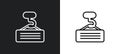 derrick with load outline icon in white and black colors. derrick with load flat vector icon from construction collection for web