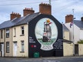 The wall paintings on residential building in Derry / Londonderry city.